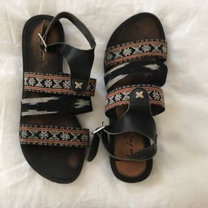 Leather Free People Sandals Size 7